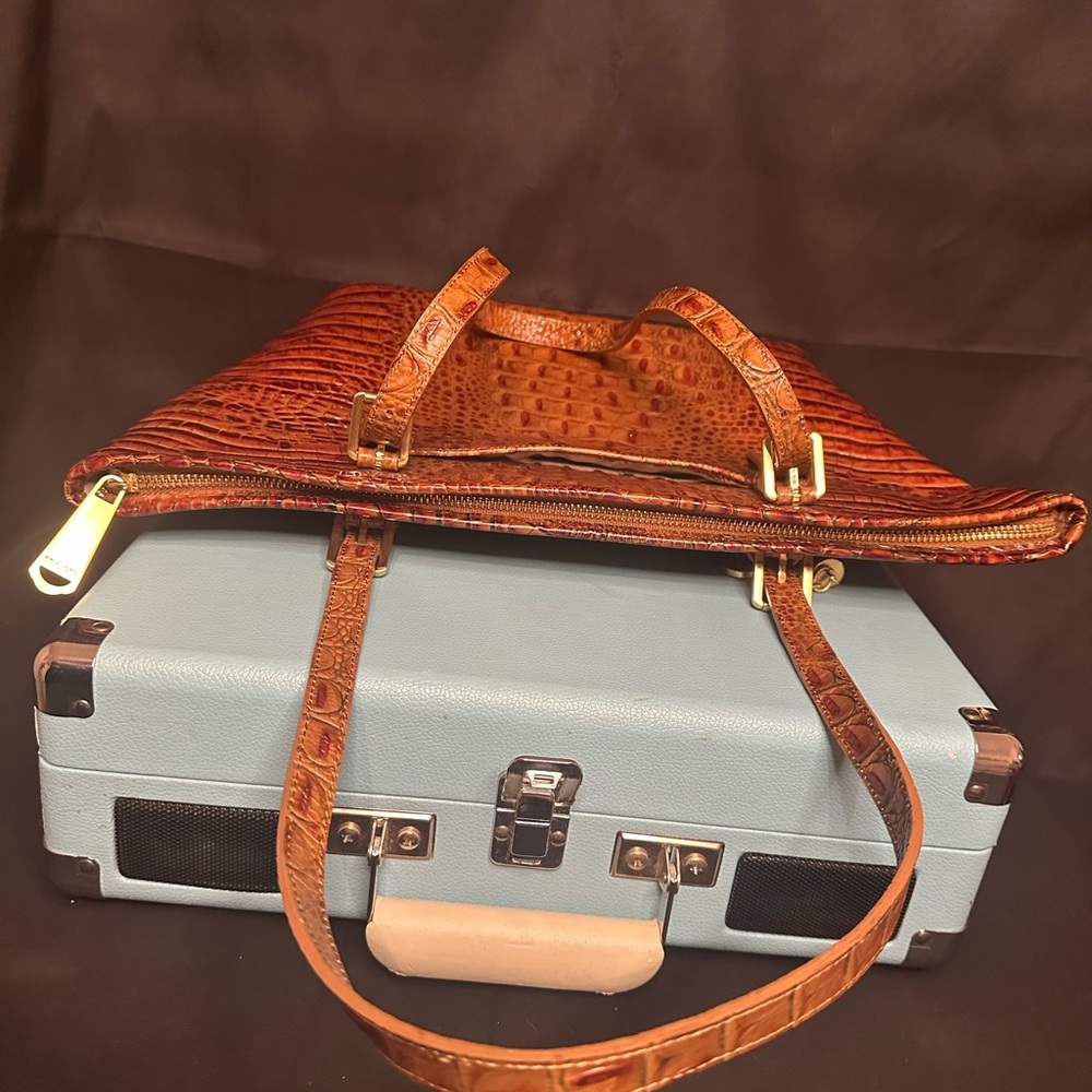 Brahmin Asher Tote & Card Wallet in Pecan Melbourne - Picture 8 of 15